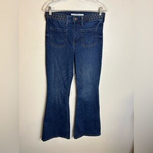 Celebrity Pink Blue Denim Women's Wide leg Jeans High Rise Stretch Size 11-30
